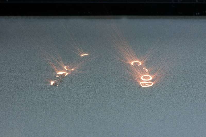 Laser sintering process in action