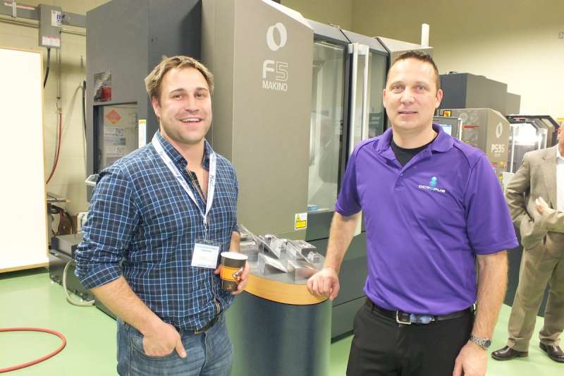 Peter Maia, Optech Precision Tooling, left, and Chris Bloedorn, In-House Solutions