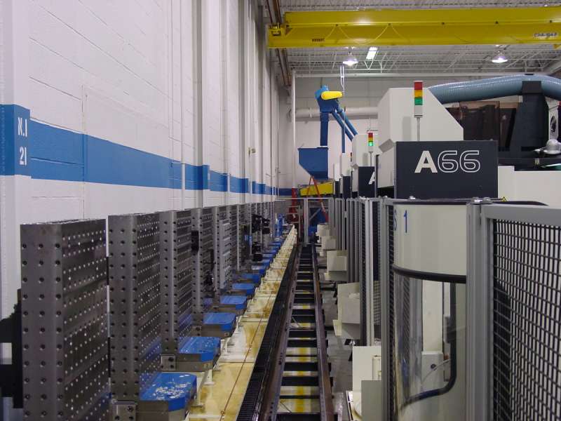 AME's tombstone system at Bombardier's facility