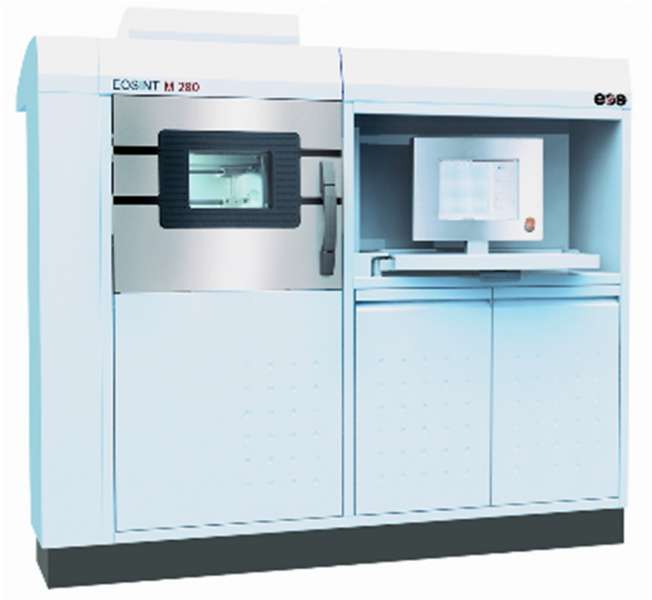 The EOSINT M 280, one of the EOS machines for 3D metal applications that will be part of Burloak's operation