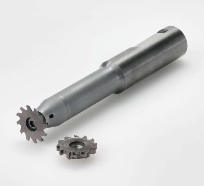 Horn USA's 12-flute 713 milling cutter reduced cycle time for each groove from 30 seconds to five seconds