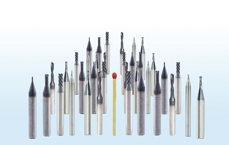 Iscar's Solid Mini micro tools. Iscar promotes the use of Iscar Spinjet speeder heads for micromilling, which rotate microtools at up to 40,000 rpm.