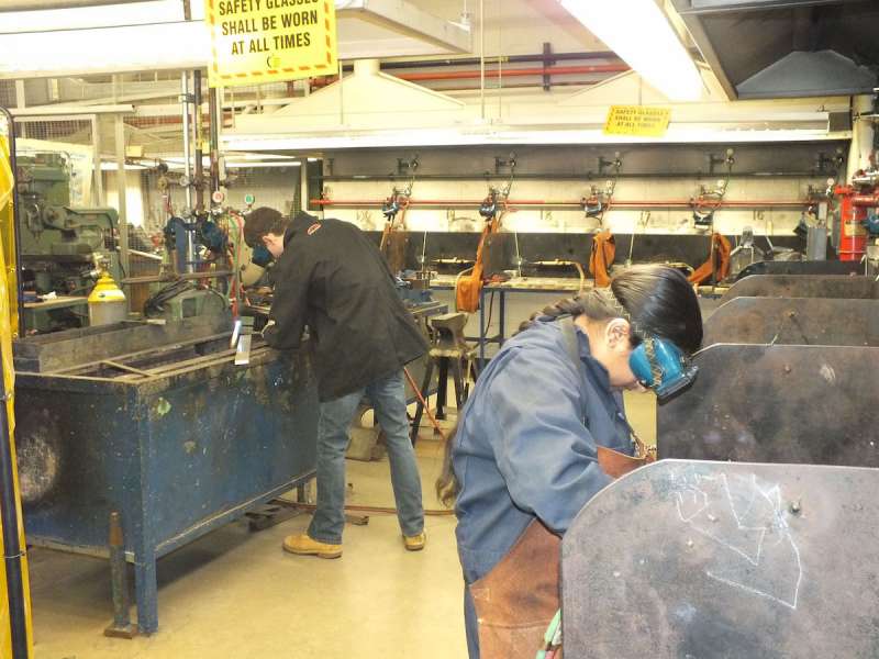 The welding shop at Western Technical Commercial High School where CWB Group's Acorn welding program was launched