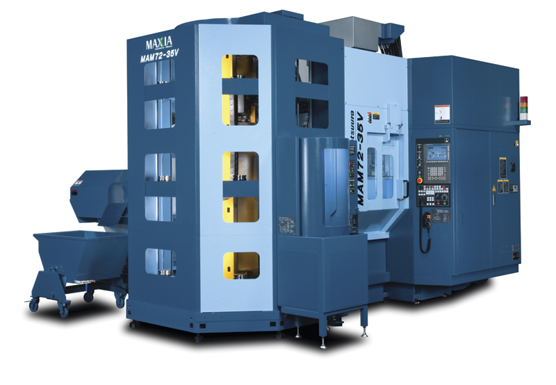 The new generation Matsuura five axis machining cell can handle up to 320 tools, 49 pallets and has turning capability.