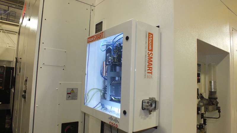 Mazaks SmartBox can be mounted on the side of a machine 