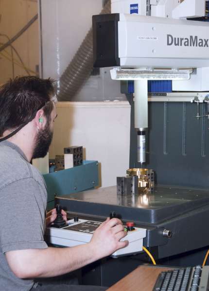 The Zeiss DuraMax CMM in a Fort Erie, ON, machine shop at Aero-Safe Technologies Inc.