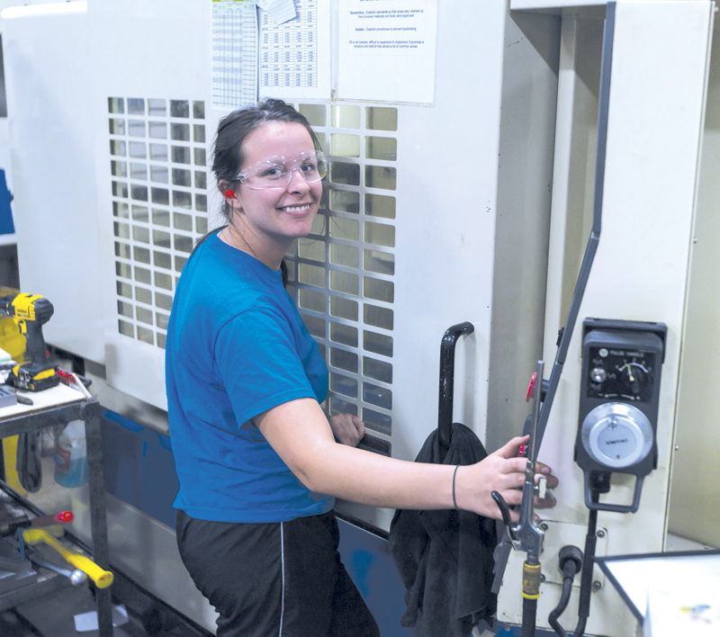 Carley Morrow is one of 32 women who have joined the skills training programs at Valiant.