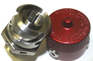 Hiltap quick connect check valve coupling used in the aerospace industry. A typical part that would be measured on the Mitutoyo CMM.