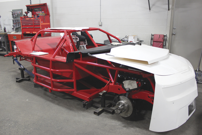The racecars typically get powder coated as part of the finishing process.