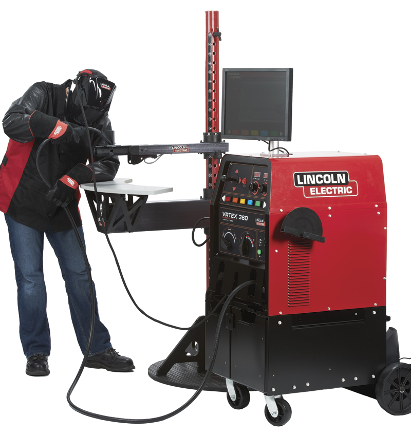 Lincoln Electric's software-based weld training system, VRTEX, that immerses students in a virtual reality environment.