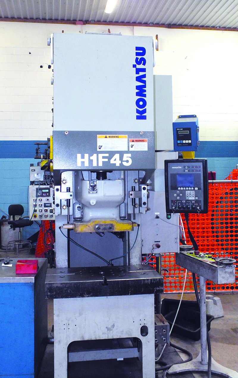 The second, smaller tonnage Komatsu stamping press in Hamilton Stamping's facility.