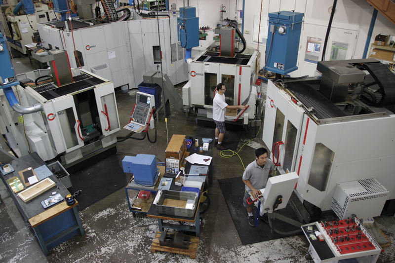 The  high mix, low volume machine shop houses a variety of CNC machines and services a wide array of markets, including aerospace, optical and medical.