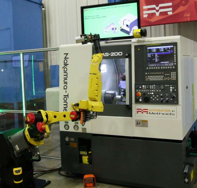Methods showcased automation solutions with a Nakamura Tome with a Fanuc robot