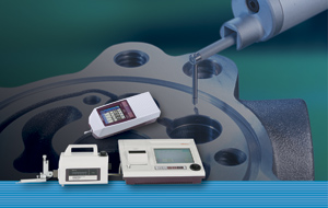 Portable surface roughness testers from Mitutoyo.