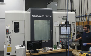 Précinov was familiar with multi-tasking machining because of its Nakamura-Tome machine, but the new robotic system with the Matsuura machine was the company's first foray into five axis robotic machining.