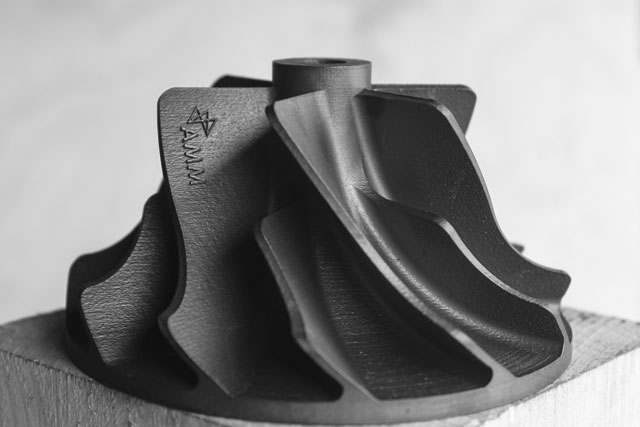 Additive comes into its own when complex shapes and features are required. Above and below are examples of additively manufactured complex parts made at AMM's facility.