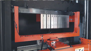 Amada's HG ATC series of servo and hydraulic press brakes with patented automatic tool changer systems. The Automatic Tool Changer offers users quick tool setups for significantly improved production efficiencies.