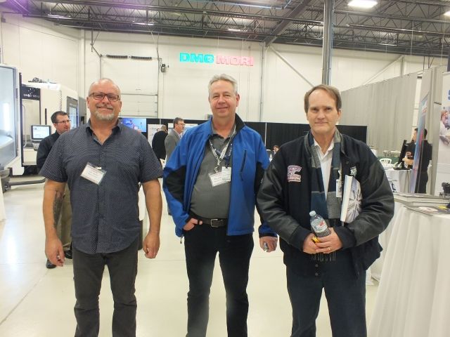 John Heaton, Paul Hoan and Robert Lipsett, Magellan Aerospace at DMG MORI's facility.