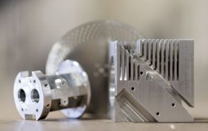 Samples of products machined in DDR's shop on the Makino machines. DDR has built a reputation for manufacturing quality parts competitively for the aerospace and medical sectors.