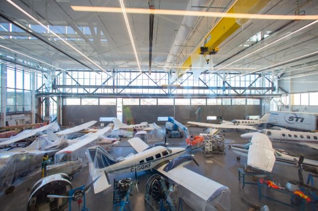 The new hangar at the Centre for Aerospace and Aviation at Downsview