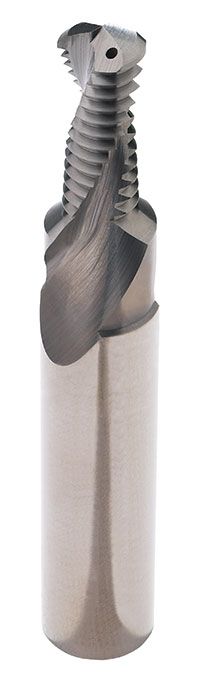 Ceratizit’s KOMET brand UBGF-style Thriller is able to drill, chamfer, and thread mill with a single tool. Image: Ceratizit