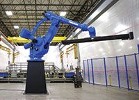 If an application requires handling large, heavy items, a large reach heavy payload robot is in order.