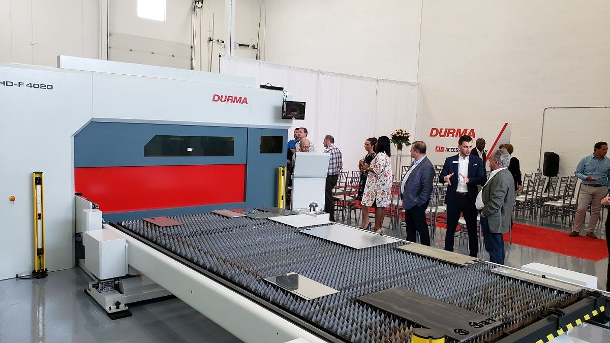 Showcasing a Durma fiber laser machine