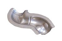This exhaust part  was formed using a female die cavity and a Triform fluid cell press.