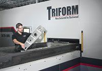 Triform tray-style fluid cell presses can form parts up to 3,048 mm  (120 in.) long.