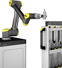 The »cora« system from Zoller is able to pick, clean, assemble, clamp, measure and store tools and tool assemblies without human assistance. ZOLLER