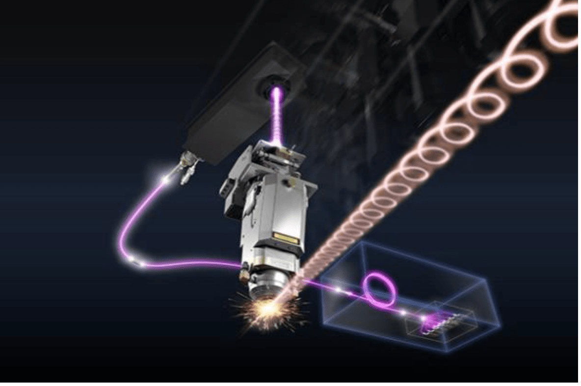 Oscillation image of Amada's LBC technology-based laser beam