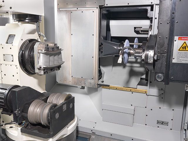 The beauty of using a horizontal machining centre for grinding operations in part comes from its tool changer, which eliminates the need for the wheel packs used with traditional CNC grinders. Makino