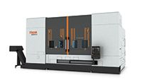 Mazak’s VTC-800G-30S traveling column VMC boasts a 40-taper spindle and swiveling head for  axis machining.  Mazak