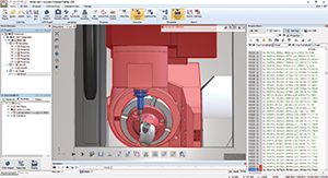 Longer tool lengths increase the risk of interference between machine components, as shown in this example from Autodesk. IMAGE: Autodesk